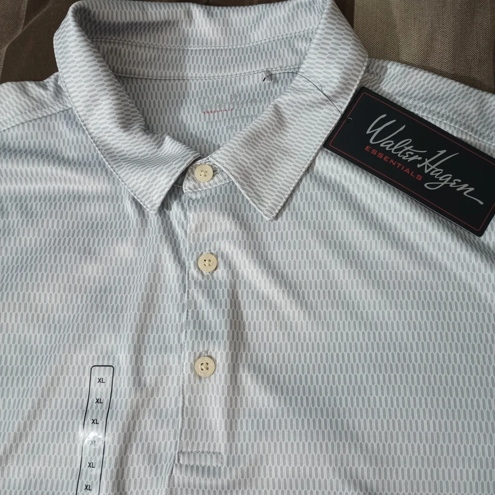 Men's Walter Hagen Light Gray‎ HydroDri Polo Shirt XL